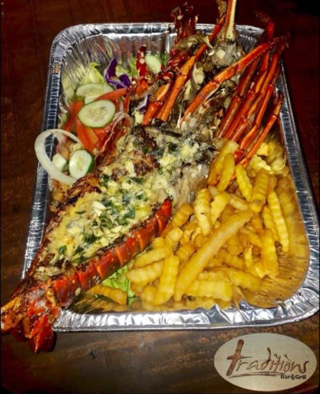 Grilled lobster platter